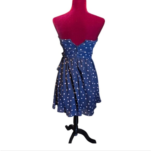 B Darlin Strapless Polkadot Dress Size 9/10 Junior - Picture 3 of 4